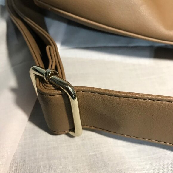 Bently Leather Mia & Luca Messenger Bag Purse Tan Shoulder Strap 18 X 11" Large - Picture 10 of 16